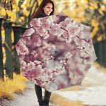 Spring Cherry Blossom Print Foldable Umbrella