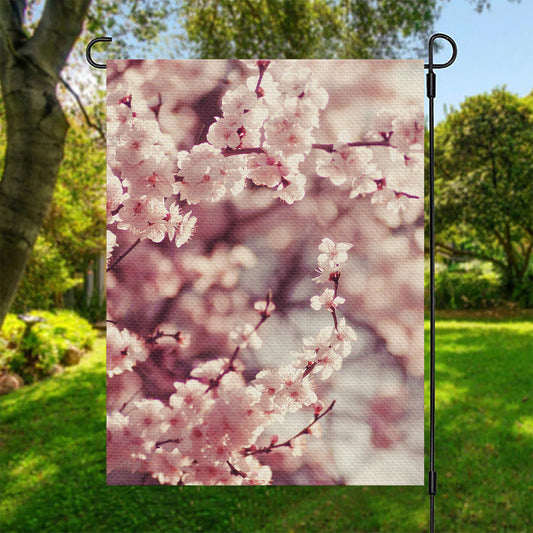 Spring Cherry Blossom Print Garden Flag