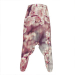 Spring Cherry Blossom Print Hammer Pants