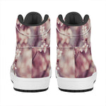Spring Cherry Blossom Print High Top Leather Sneakers