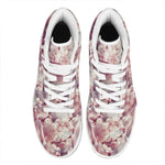 Spring Cherry Blossom Print High Top Leather Sneakers
