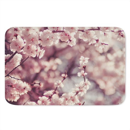 Spring Cherry Blossom Print Indoor Door Mat