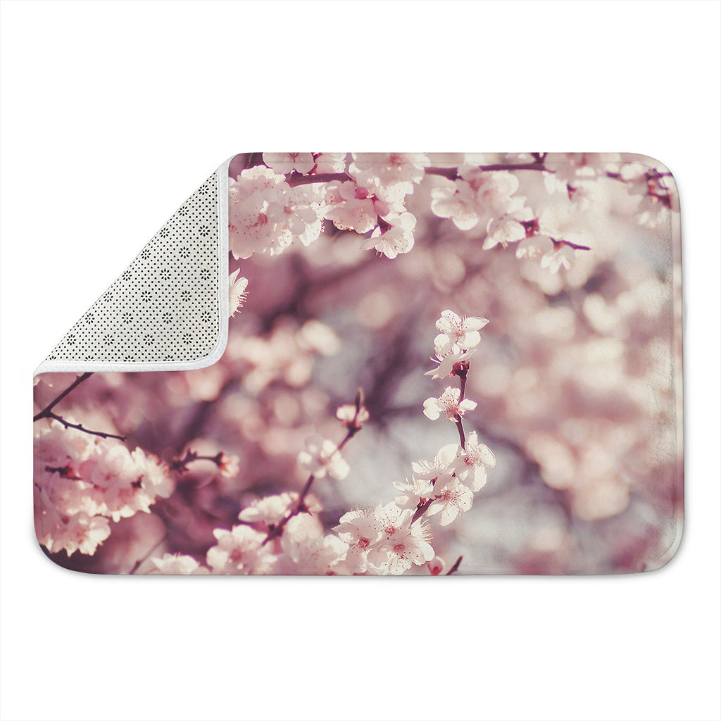 Spring Cherry Blossom Print Indoor Door Mat