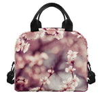 Spring Cherry Blossom Print Insulated Lunch Bag