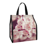 Spring Cherry Blossom Print Insulated Lunch Tote