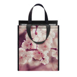 Spring Cherry Blossom Print Insulated Lunch Tote