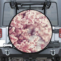 Spring Cherry Blossom Print Leather Spare Tire Cover