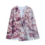 Spring Cherry Blossom Print Long Sleeve Short Coat