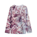 Spring Cherry Blossom Print Long Sleeve Short Coat