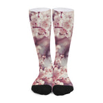 Spring Cherry Blossom Print Long Socks