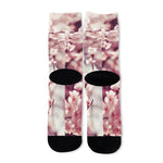 Spring Cherry Blossom Print Long Socks