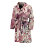 Spring Cherry Blossom Print Men's Bathrobe