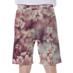 Spring Cherry Blossom Print Men's Beach Shorts