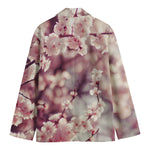 Spring Cherry Blossom Print Men's Blazer