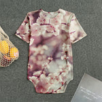 Spring Cherry Blossom Print Men's Bodysuit