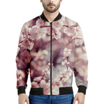 Spring Cherry Blossom Print Men's Bomber Jacket