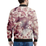 Spring Cherry Blossom Print Men's Bomber Jacket
