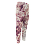 Spring Cherry Blossom Print Men's Compression Pants