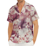 Spring Cherry Blossom Print Men's Deep V-Neck Shirt