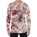 Spring Cherry Blossom Print Men's Long Sleeve T-Shirt