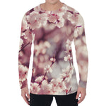 Spring Cherry Blossom Print Men's Long Sleeve T-Shirt