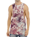 Spring Cherry Blossom Print Men's Muscle Tank Top