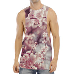 Spring Cherry Blossom Print Men's Muscle Tank Top