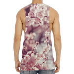 Spring Cherry Blossom Print Men's Muscle Tank Top