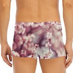 Spring Cherry Blossom Print Men's Short Boxer Briefs