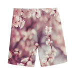 Spring Cherry Blossom Print Men's Sports Shorts