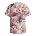 Spring Cherry Blossom Print Men's Sports T-Shirt