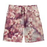 Spring Cherry Blossom Print Men's Swim Trunks
