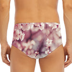 Spring Cherry Blossom Print Men's Triangle Swim Briefs