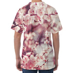 Spring Cherry Blossom Print Men's Velvet T-Shirt
