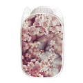Spring Cherry Blossom Print Mesh Laundry Hamper