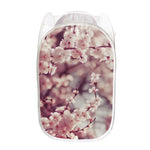 Spring Cherry Blossom Print Mesh Laundry Hamper