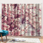 Spring Cherry Blossom Print Pencil Pleat Curtains