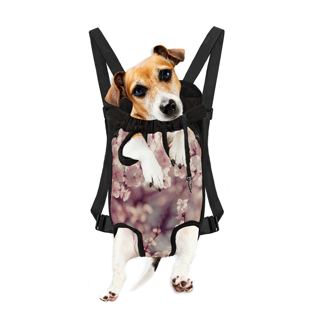 Spring Cherry Blossom Print Pet Carrier Backpack
