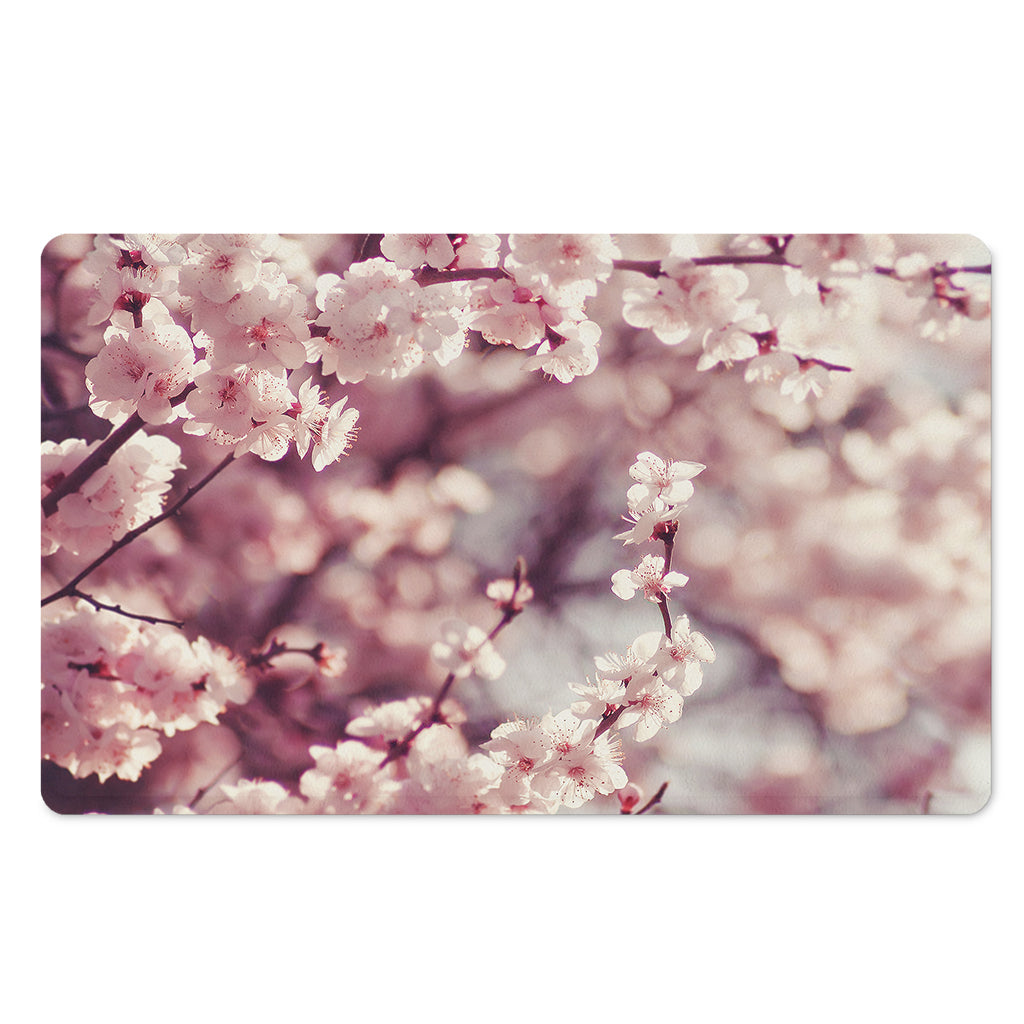 Spring Cherry Blossom Print Polyester Doormat