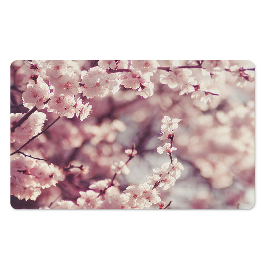 Spring Cherry Blossom Print Polyester Doormat