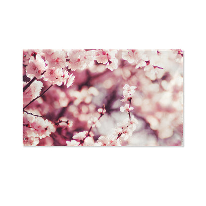 Spring Cherry Blossom Print Polyester Flag
