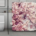 Spring Cherry Blossom Print Polyester Shower Curtain