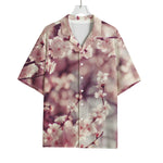 Spring Cherry Blossom Print Rayon Hawaiian Shirt