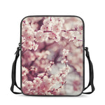 Spring Cherry Blossom Print Rectangular Crossbody Bag