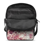 Spring Cherry Blossom Print Rectangular Crossbody Bag