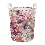Spring Cherry Blossom Print Round Laundry Basket