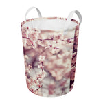 Spring Cherry Blossom Print Round Laundry Basket