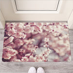 Spring Cherry Blossom Print Rubber Doormat