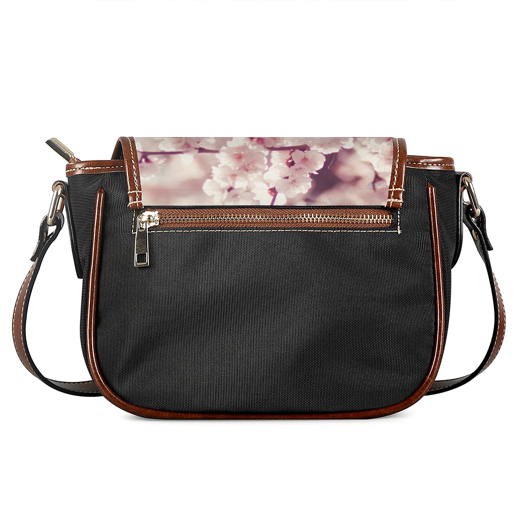 Spring Cherry Blossom Print Saddle Bag