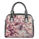 Spring Cherry Blossom Print Shoulder Handbag